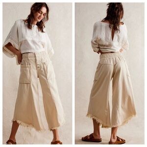 Wide Leg Cream Pants